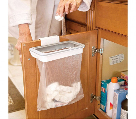 870578 Soporte para bolsas de basura ATTACK TRASH colgador de puertas o cajones 