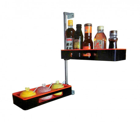 871032 Organizador con dos estantes giratorios de cocina y baño MARCO DE ROTACIÓ