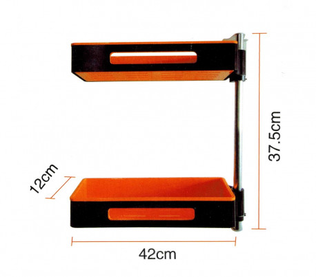 871032 Organizador con dos estantes giratorios de cocina y baño MARCO DE ROTACIÓ