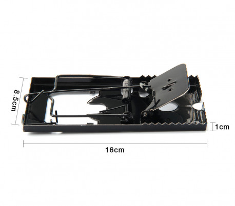 331446 Atrapa ratones DHOMTEK con guillotina de resorte a presión de 8.5x16x1 cm