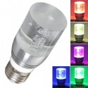 Bombilla Cristal LED efecto multicolor RGB 3W E27 efecto cromoterapia con mando