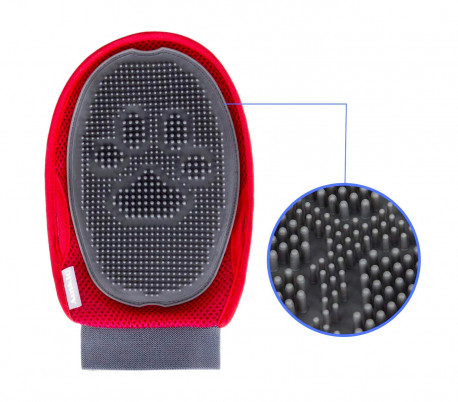 001705 Guante de masaje NOBLEZA para retirar pelos de las mascotas