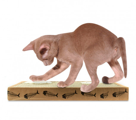 026432 Rascador NOBLEZA para gatos cartón perfumado 38.2x23x4 cm FISHING Box