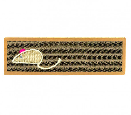Rascador NOBLEZA para gatos de cartón perfumado 38x12.5x2 cm MOUSE BOX
