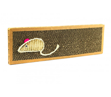 Rascador NOBLEZA para gatos de cartón perfumado 38x12.5x2 cm MOUSE BOX