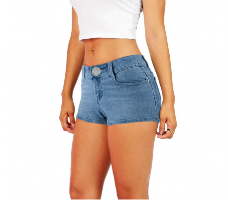 Shorts tejanos cortos ajustados para mujer modelo FORBIDDEN ZONE varias tallas