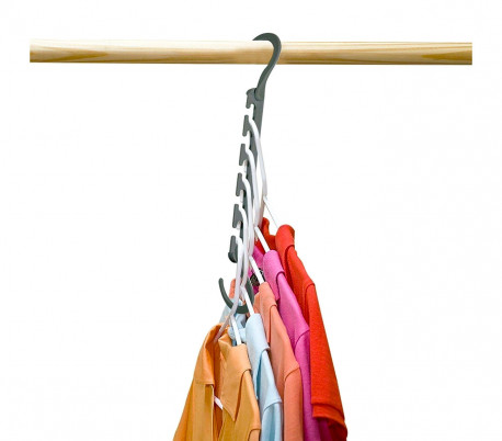 850826 Pack 10 perchas Magic Hanger organizador para ropa ahorrador de espacio
