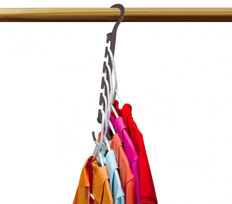 850826 Pack 10 perchas Magic Hanger organizador para ropa ahorrador de espacio