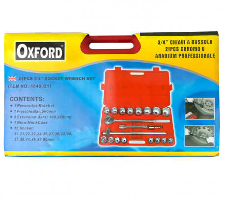 Llaves triquete 21 unidades 3/4'' acero