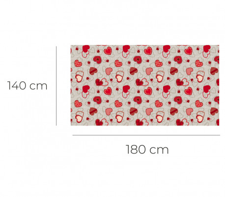 d-c-home Love 385-7184 Mantel de pvc de alta calidad 140x180 cm