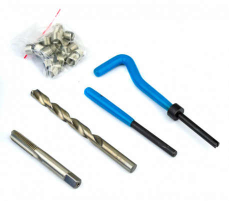 Kit de 131 piezas de reparación de hélices macho con maleta