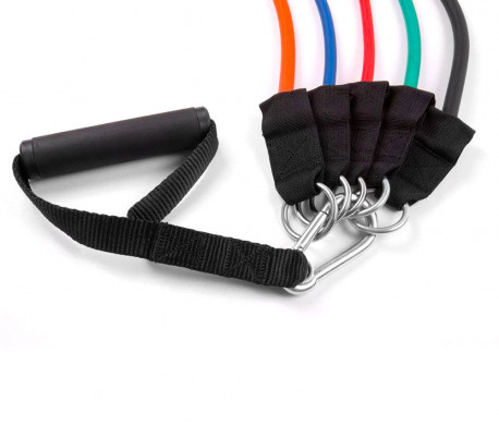 Conjunto de entrenamiento y rehabilitación de bandas elásticas y tirantes