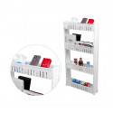 Organizador de productos deslizante con ruedas 4 estantes para cocina y/o baño