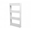 Organizador de productos deslizante con ruedas 4 estantes para cocina y/o baño