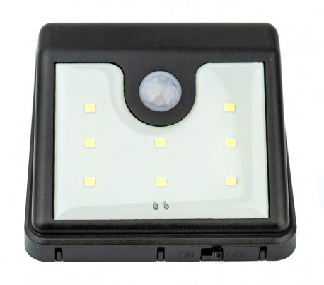  Lámpara 8 LED panel solar SUPER BRIGHT con sensor de movimiento y crepúscular