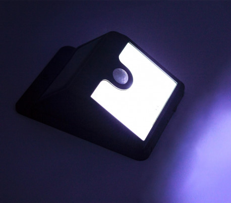  Lámpara 8 LED panel solar SUPER BRIGHT con sensor de movimiento y crepúscular