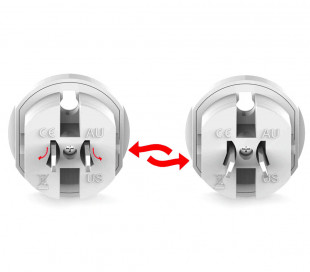 Adaptador para enchufes internacionales de 125V 6A a 250V 13A 16 modos 2