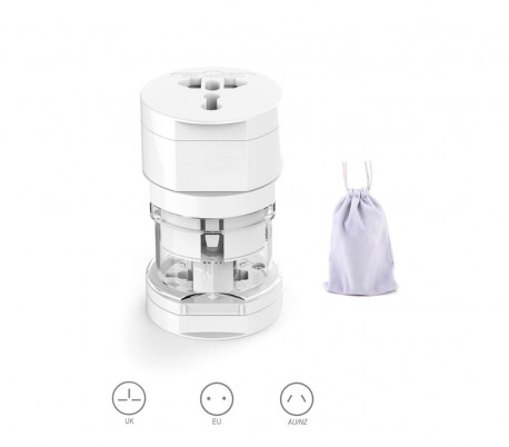 Adaptador para enchufes internacionales de 125V 6A a 250V 13A 16 modos