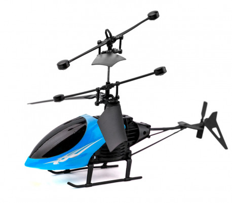 Mini helicóptero con LED Predator controlado por radio con doble hélice