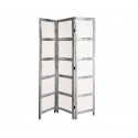 Biombo modelo Pau Fero de madera blanca envejecida 170x120 cm