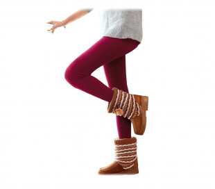 Set 5 leggins térmicos para mujer GAIA con interior de felpa para el frío 2