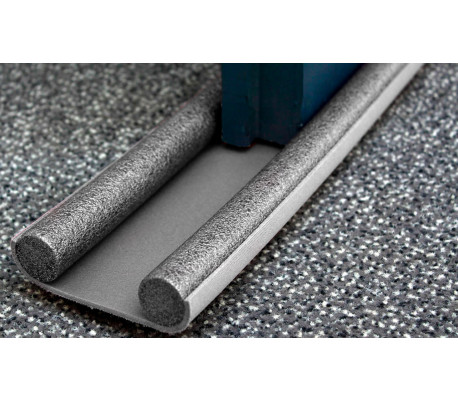 1470 Cubre ranuras con panel de cierre doble para puertas 25x950mm marrón