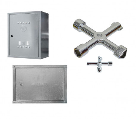 Geko 6200 91 Llave cruzada universal multiusos 4 en 1 para cabinas de gas y más