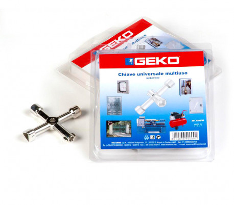 Geko 6200 91 Llave cruzada universal multiusos 4 en 1 para cabinas de gas y más