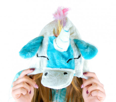 Pijama entero de felpa Cosplay Animal UNICORNIO tallas de la XS a la XL