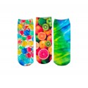Pack 3 pares de calcetines FUNNY COLORS para mujer estampados en color 3D Pack 3 pares de calcetines FUNNY COLORS para mujer estampados en color 3D