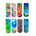 Pack 3 pares de calcetines FUNNY COLORS para mujer estampados en color 3D Pack 3 pares de calcetines FUNNY COLORS para mujer estampados en color 3D