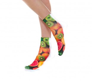 Pack 3 pares de calcetines FUNNY COLORS para mujer estampados en color 3D