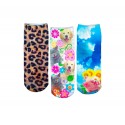 Pack 3 pares de calcetines FUNNY COLORS para mujer estampados en color 3D