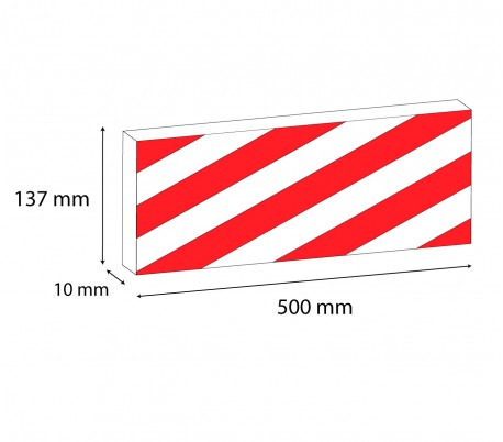 1810 05 Geko Box Large 2 paneles adhesivos a prueba de golpe para garaje 50x13cm