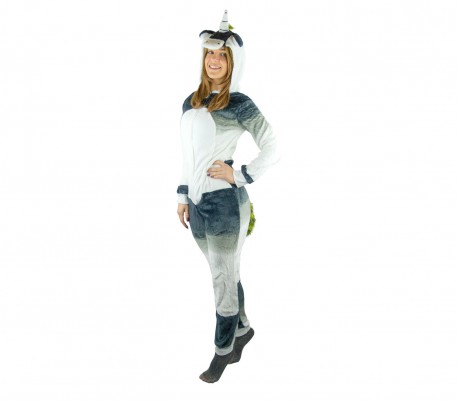 B1840 Pijama de felpa entero COSPLAY UNISEX mod. UNICORNO talla de la XS a XXL