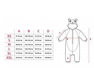 B1840 Pijama de felpa entero COSPLAY UNISEX mod. UNICORNO talla de la XS a XXL 2
