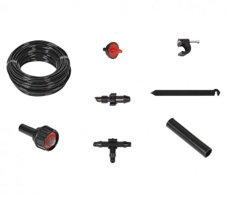 801001 Kit de micro irrigación 71 PZ GARDEN con manguera de 23 mtrs
