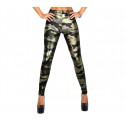 XM9050 Conjunto de dos leggings con estampado de camuflaje militar brillante