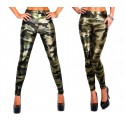 XM9050 Conjunto de dos leggings con estampado de camuflaje militar brillante