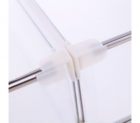 14917 Set de 5 cajas organiza zapatos con bordes metálicos apilables.