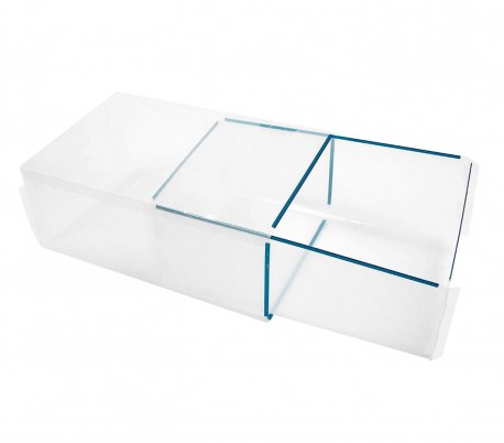 14917 Set de 5 cajas organiza zapatos con bordes metálicos apilables.