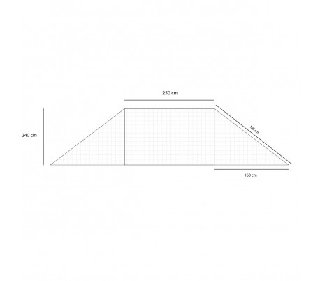 Juego de 2 redes para fútbol de 2,5 x 2,4 metros en polietileno resistente a UV