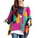 SHAPES Blusa de talle ancho hecho de gasa y con estampado de colores 