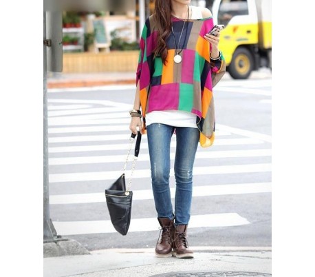 SHAPES Blusa de talle ancho hecho de gasa y con...