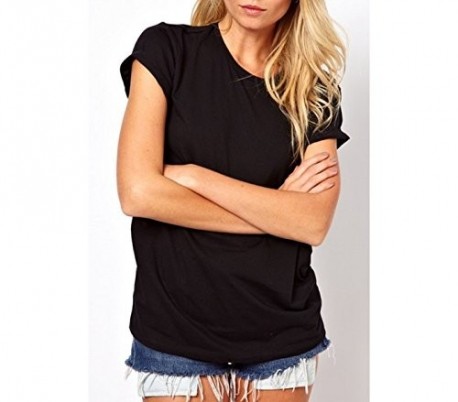 Camiseta negra de mujer con dibujo alas de...