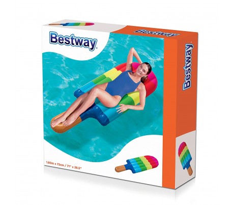 43187 Colchoneta inflable gigante Candy Lounge BESTWAY 190 x 105 cm