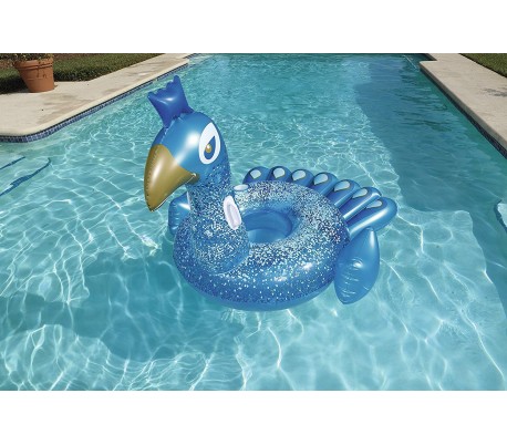 41119 Colchoneta inflable gigante forma de luxury flamenco BESTWAY 173 x 170 cm