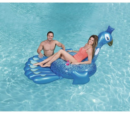 41119 Colchoneta inflable gigante forma de luxury flamenco BESTWAY 173 x 170 cm