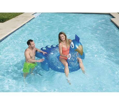 41119 Colchoneta inflable gigante forma de luxury flamenco BESTWAY 173 x 170 cm