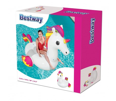 41101 Cavalgable inflable gigante forma de Pavo Real BESTWAY 198 x 164 cm